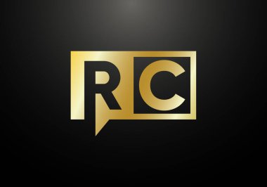 İlk Monogram Harf R C Logo Tasarım Vektör Şablonu. R C Harf Logosu Tasarımı