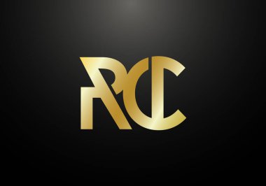İlk Monogram Harf R C Logo Tasarım Vektör Şablonu. R C Harf Logosu Tasarımı