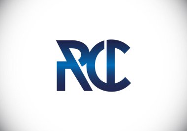 İlk Monogram Harf R C Logo Tasarım Vektör Şablonu. R C Harf Logosu Tasarımı