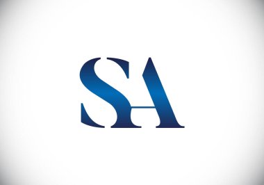 Baş Monogram S A Logo Tasarım Vektör Şablonu. S A Harf Logosu Tasarımı