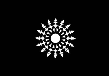 Soyut yaratıcı güneş logosu tasarımı, Yaz Güneşi Logosu, Güneş patlaması simgesi simgesi