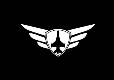 Havacılık Mektubu A logosu, Havacılık logosu, uçan sembol. Uçuş simgesi