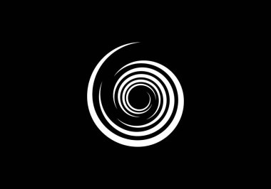 Spiral tasarım logosu. Vektör soyut çember logo tasarım elementleri. Yuvarlak daire şekil logosu