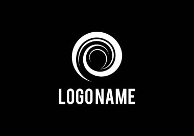 Spiral tasarım logosu. Vektör soyut çember logo tasarım elementleri. Yuvarlak daire şekil logosu