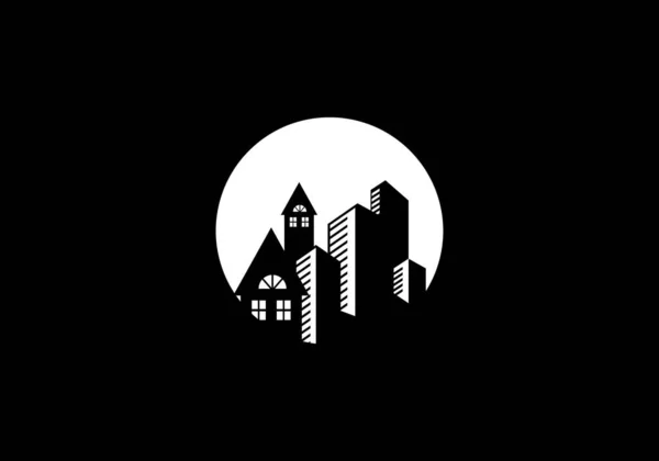 不動産ベクトルロゴデザイン 建物のロゴデザイン 不動産ベクトルロゴテンプレート プロパティのロゴ アブストラクトホームロゴ — ストックベクタ