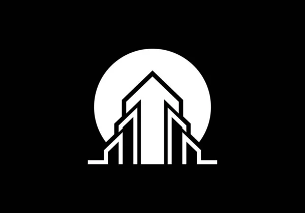 Emlak Vektör Logosu Tasarımı Bina Logosu Tasarımı Emlak Vektör Logosu — Stok Vektör