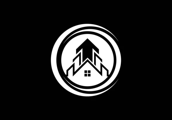 Дизайн Векторного Логотипу Нерухомості Дизайн Логотипу Будівлі Шаблон Векторного Логотипу — стоковий вектор