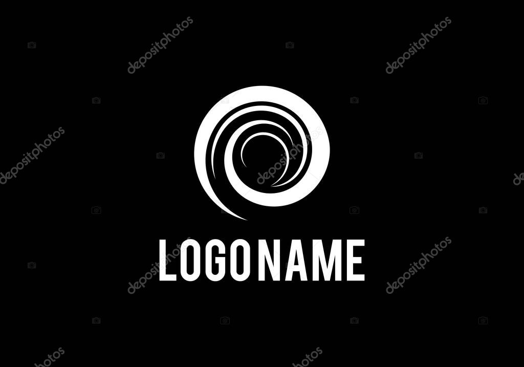 Spiral design logo. Vector abstract circle swirl logo design elements. Round circle shape logo