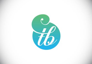 İlk Monogram Harf T B Logo Tasarım Vektör Şablonu. T B Harfi Logo Tasarımı