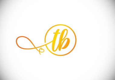 İlk Monogram Harf T B Logo Tasarım Vektör Şablonu. T B Harfi Logo Tasarımı