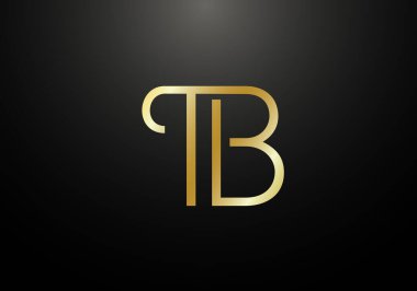 İlk Monogram Harf T B Logo Tasarım Vektör Şablonu. T B Harfi Logo Tasarımı