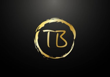 İlk Monogram Harf T B Logo Tasarım Vektör Şablonu. T B Harfi Logo Tasarımı