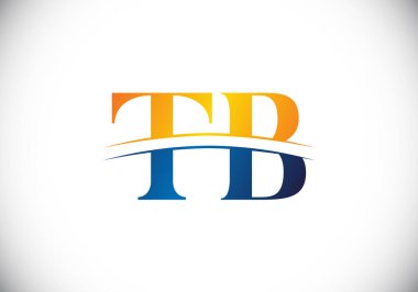 İlk Monogram Harf T B Logo Tasarım Vektör Şablonu. T B Harfi Logo Tasarımı