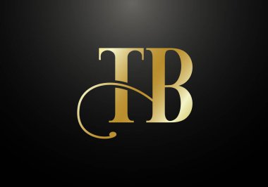 İlk Monogram Harf T B Logo Tasarım Vektör Şablonu. T B Harfi Logo Tasarımı