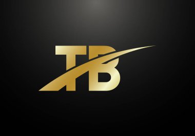 İlk Monogram Harf T B Logo Tasarım Vektör Şablonu. T B Harfi Logo Tasarımı