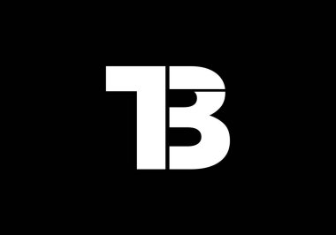 İlk Monogram Harf T B Logo Tasarım Vektör Şablonu. T B Harfi Logo Tasarımı