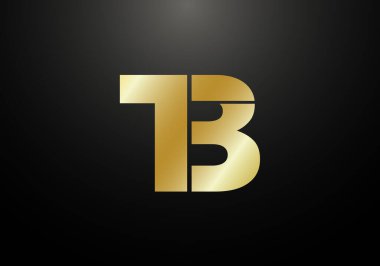 İlk Monogram Harf T B Logo Tasarım Vektör Şablonu. T B Harfi Logo Tasarımı