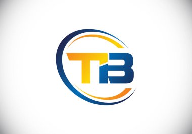 İlk Monogram Harf T B Logo Tasarım Vektör Şablonu. T B Harfi Logo Tasarımı