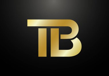 İlk Monogram Harf T B Logo Tasarım Vektör Şablonu. T B Harfi Logo Tasarımı