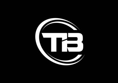 İlk Monogram Harf T B Logo Tasarım Vektör Şablonu. T B Harfi Logo Tasarımı