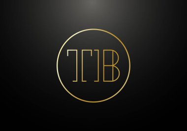 İlk Monogram Harf T B Logo Tasarım Vektör Şablonu. T B Harfi Logo Tasarımı