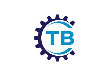 İlk Monogram Harf T B Logo Tasarım Vektör Şablonu. T B Harfi Logo Tasarımı