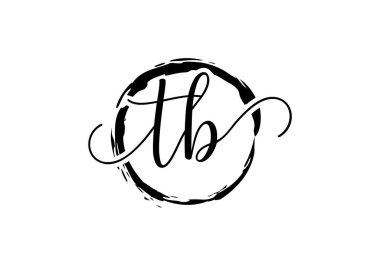 İlk Monogram Harf T B Logo Tasarım Vektör Şablonu. T B Harfi Logo Tasarımı