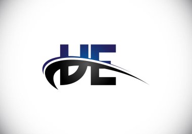 İlk Monogram Mektup V E Logo Tasarım Vektör Şablonu. V E Harfi Logo Tasarımı