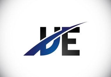 İlk Monogram Mektup V E Logo Tasarım Vektör Şablonu. V E Harfi Logo Tasarımı