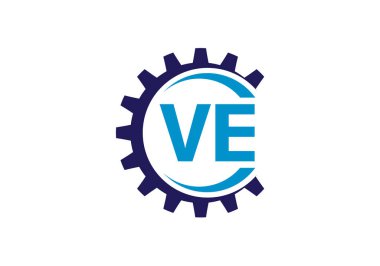 İlk Monogram Mektup V E Logo Tasarım Vektör Şablonu. V E Harfi Logo Tasarımı