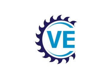 İlk Monogram Mektup V E Logo Tasarım Vektör Şablonu. V E Harfi Logo Tasarımı