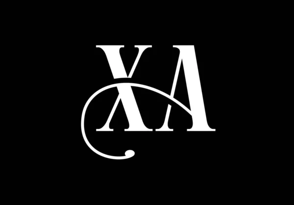 Inledande Monogram Bokstav Logo Design Vector Mall Bokstavslogotyp Design — Stock vektor