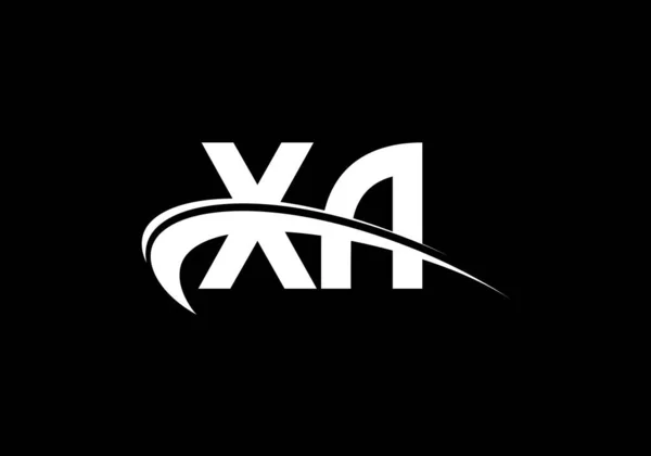 Monograma Inicial Carta Logo Design Vector Template Una Carta Logotipo — Vector de stock