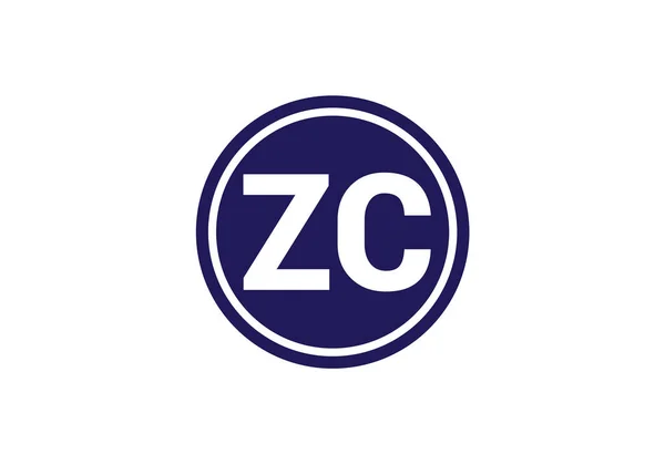 初始密文Zc标志设计向量模板 C字母标志设计 — 图库矢量图片