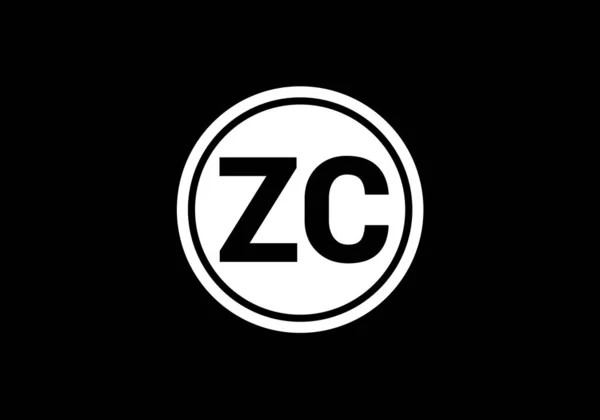 初始密文Zc标志设计向量模板 C字母标志设计 — 图库矢量图片