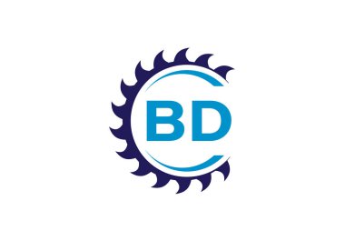 İlk Monogram Harf B D Logo Tasarım Vektör Şablonu. B D Harf Logo Tasarımı