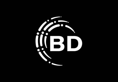 İlk Monogram Harf B D Logo Tasarım Vektör Şablonu. B D Harf Logo Tasarımı