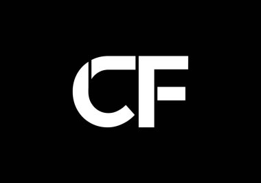 İlk Monogram C F Logo Tasarım Vektör Şablonu. C F Harfi Logo Tasarımı