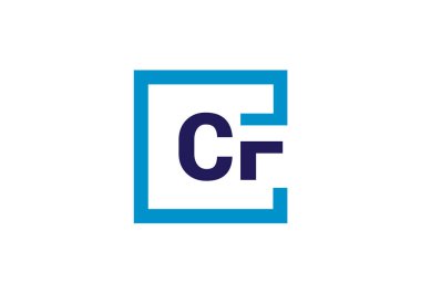 İlk Monogram C F Logo Tasarım Vektör Şablonu. C F Harfi Logo Tasarımı