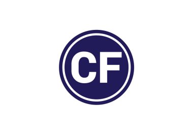 İlk Monogram C F Logo Tasarım Vektör Şablonu. C F Harfi Logo Tasarımı
