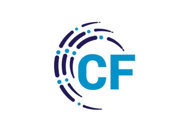 İlk Monogram C F Logo Tasarım Vektör Şablonu. C F Harfi Logo Tasarımı