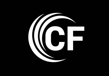 İlk Monogram C F Logo Tasarım Vektör Şablonu. C F Harfi Logo Tasarımı