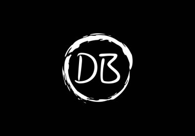 İlk Monogram D B Logo Tasarım Vektör Şablonu. D B Harfi Logo Tasarımı
