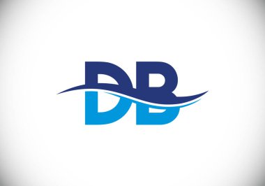 İlk Monogram D B Logo Tasarım Vektör Şablonu. D B Harfi Logo Tasarımı