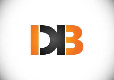 İlk Monogram D B Logo Tasarım Vektör Şablonu. D B Harfi Logo Tasarımı