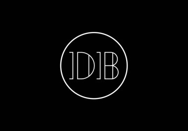 İlk Monogram D B Logo Tasarım Vektör Şablonu. D B Harfi Logo Tasarımı