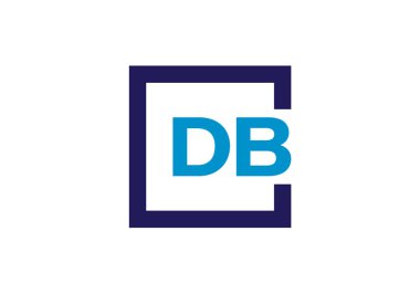 İlk Monogram D B Logo Tasarım Vektör Şablonu. D B Harfi Logo Tasarımı