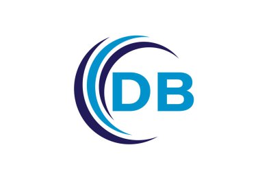 İlk Monogram D B Logo Tasarım Vektör Şablonu. D B Harfi Logo Tasarımı