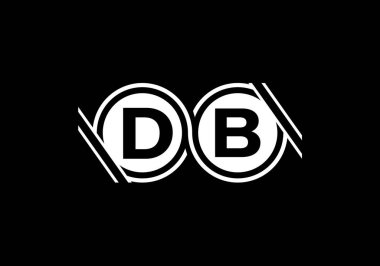 İlk Monogram D B Logo Tasarım Vektör Şablonu. D B Harfi Logo Tasarımı
