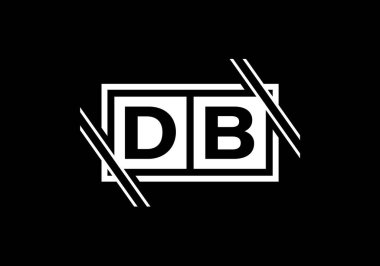 İlk Monogram D B Logo Tasarım Vektör Şablonu. D B Harfi Logo Tasarımı